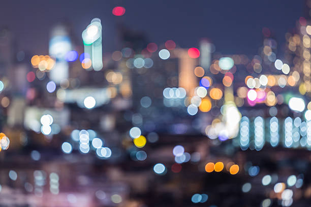 istock Out of focused city night 467343338