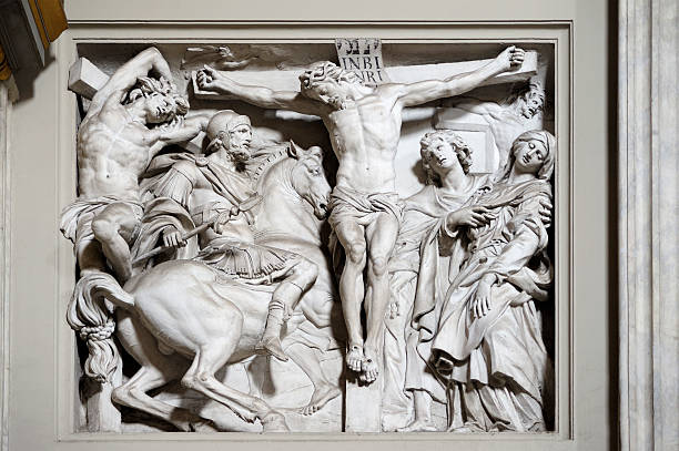 Rome - Basilica of St. John Lateran: the crucifixion of Jesus by Michel Anguier (1612-1686).