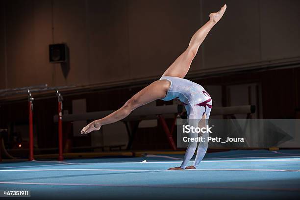 Portrait Of Young Gymnasts Competing In The Stadium Stock Photo - Download Image Now