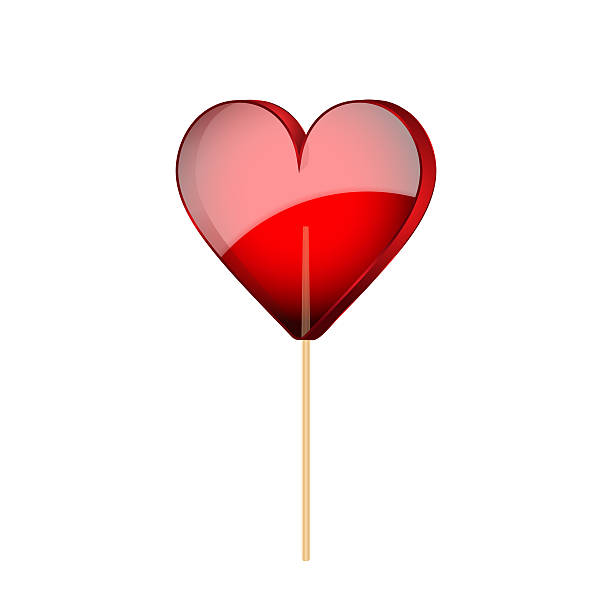 istock Beautiful lollipop with heart shaped. Love 467352089