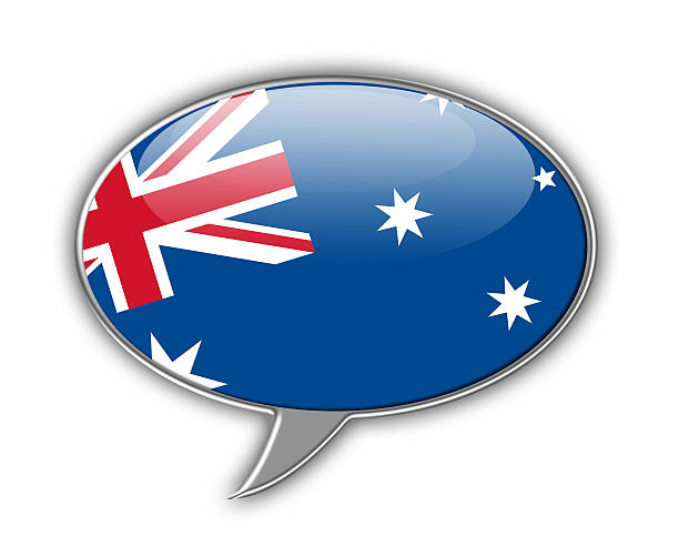 ilustraciones, imágenes clip art, dibujos animados e iconos de stock de bandera australiana discurso burbujas. - british empire flag global uk