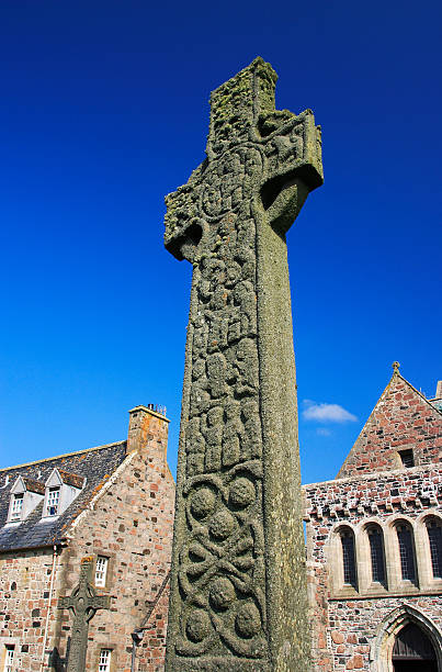 Celtic cross, Iona Abbey, Scotland.