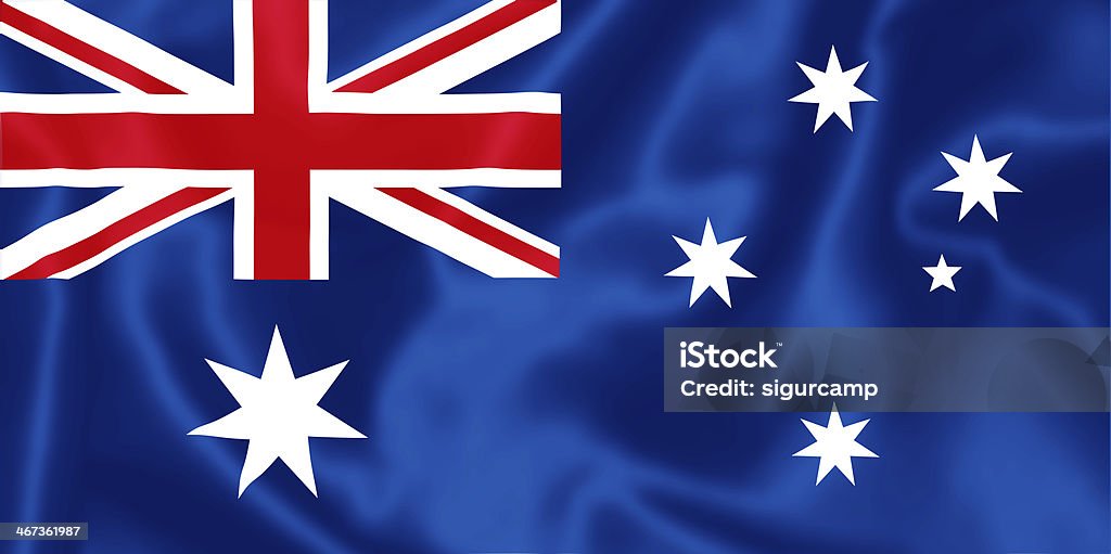 Bandiera dell'Australia. - Foto stock royalty-free di Bandiera dell'Australia