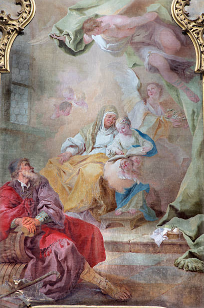 istock Jasov - Baroque side altar and panit of Holy Ann 467362645