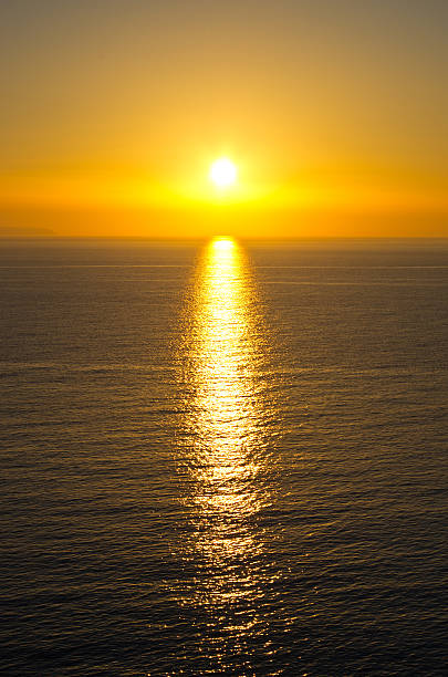 Famous sunset in Perlouades village - Corfu island, Greece