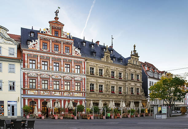Picturesque houses in the Renaissance style on the Fischmarkt square