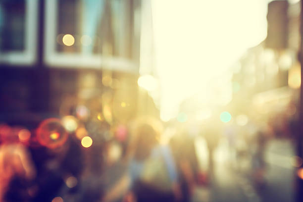 istock Blurry people walking in London street 467373066