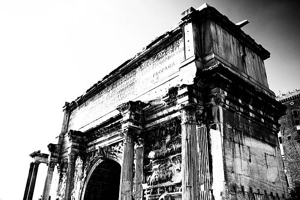 Arch of Septimius Severus stock photo