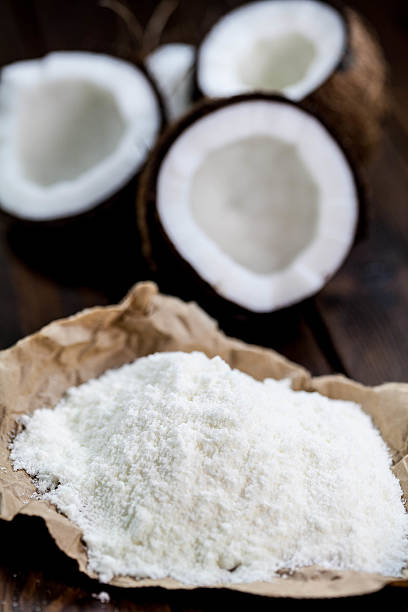 Coconut flour stock photo