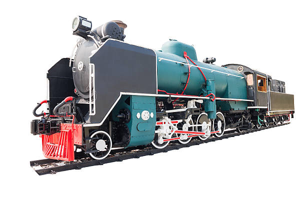istock Steam locomotive isolated on white 467376392