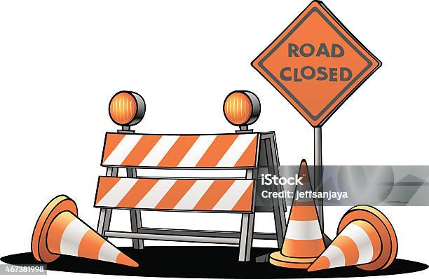 Traffic Warning Signs Stock Illustration - Download Image Now - Roadblock, Traffic Jam, Road Construction