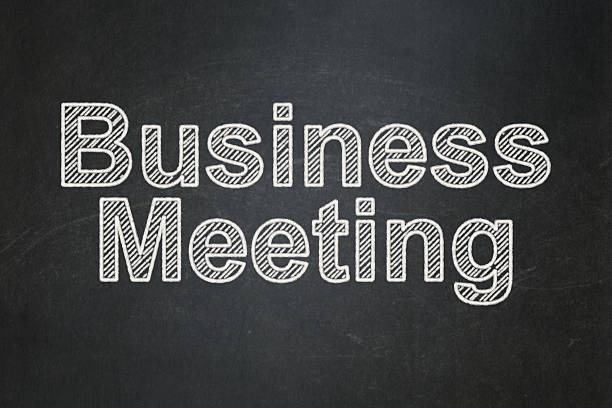 istock Finance concept: Business Meeting on chalkboard background 467382699