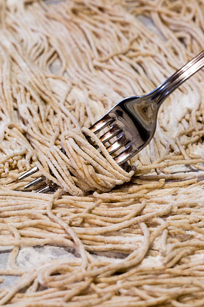 Homemade spaghetti stock photo