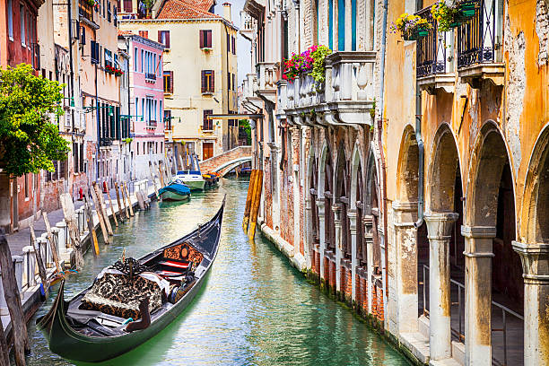Gondola in colorful Venice, Italy