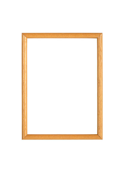 istock simple wooden picture frame, isolated on white 467395258