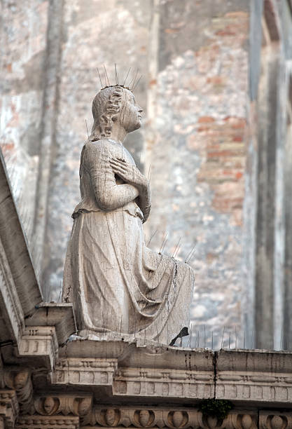 istock statue with anti-pigeon needle 467395651