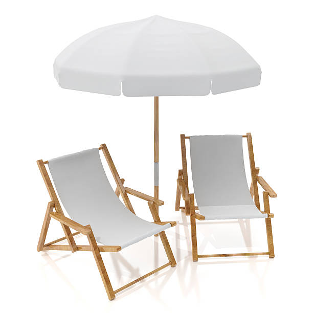 istock blank white two sun chairs and umbrella isolated 467395696