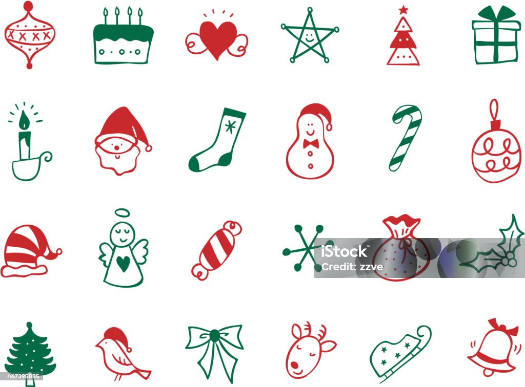Christmas Icon set Angel stock vector