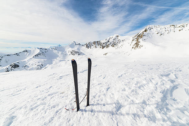 istock Mountaineering equipment on top 467399020