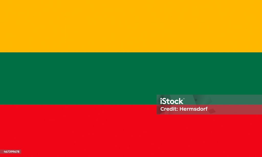 Bandeira da Lituânia - Ilustração de 2015 royalty-free