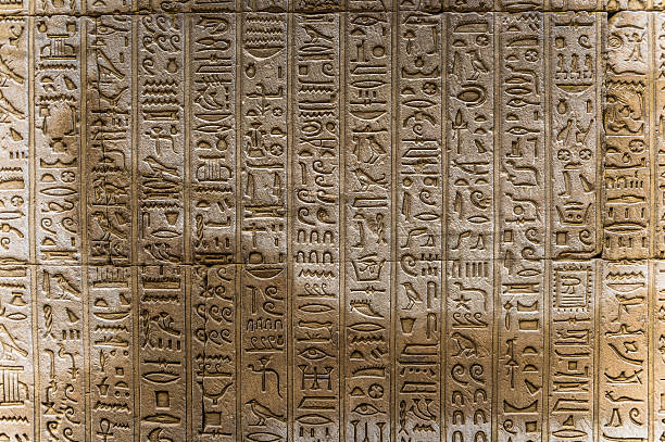 istock Ancient well preserved original Egyptian hieroglyphs 467402242