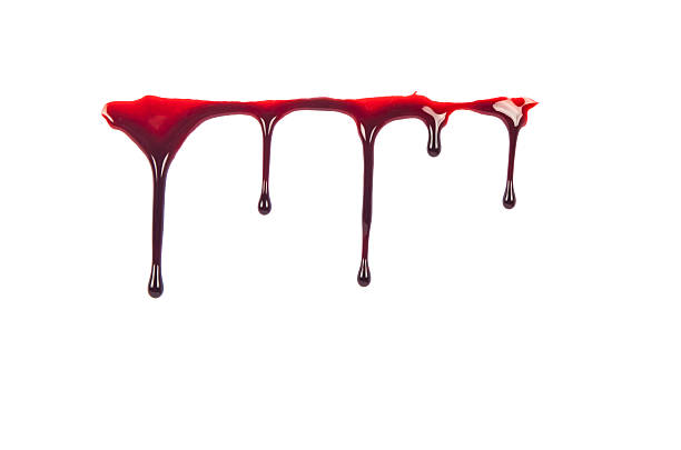 dripping blood isolated on white - blod bildbanksfoton och bilder