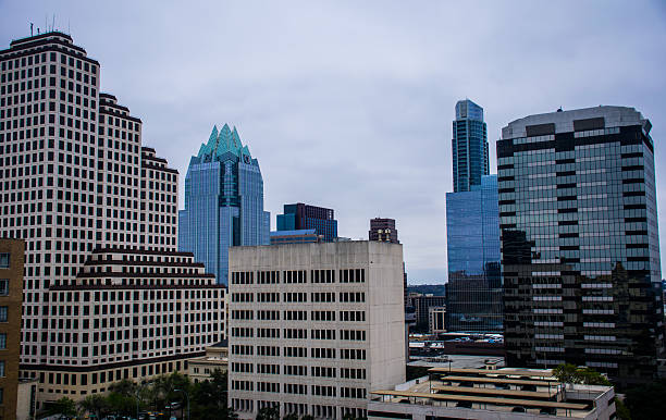 istock Frost Bank tower middle of Austin Texas Office Skyline 467403104