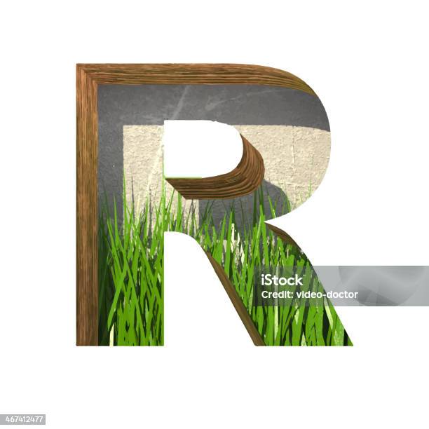 Vector Grass Cutted Figure R Paste To Any Background Stock Illustration -  Download Image Now - iStock