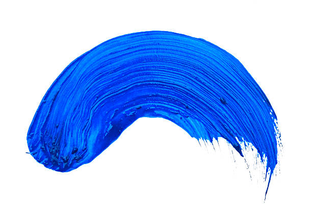 istock blue stroke of the paint brush isolated on white 467413913
