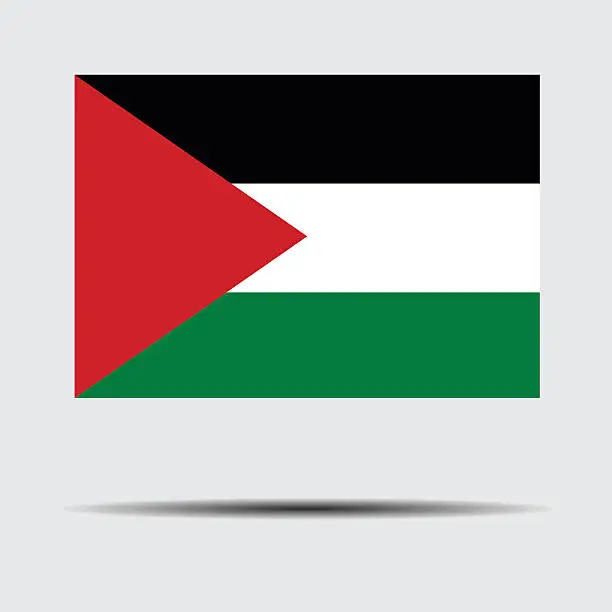 Vector illustration of Flag of Palestine