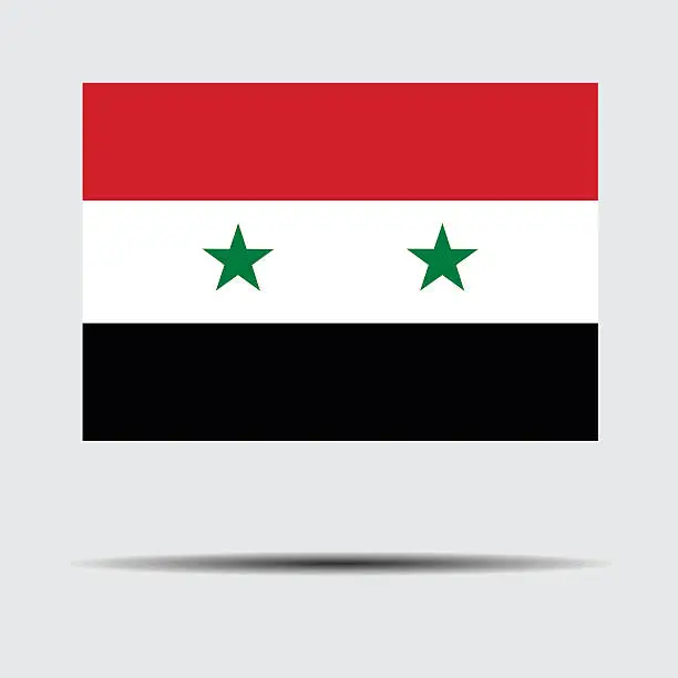 Vector illustration of Flag of Syria