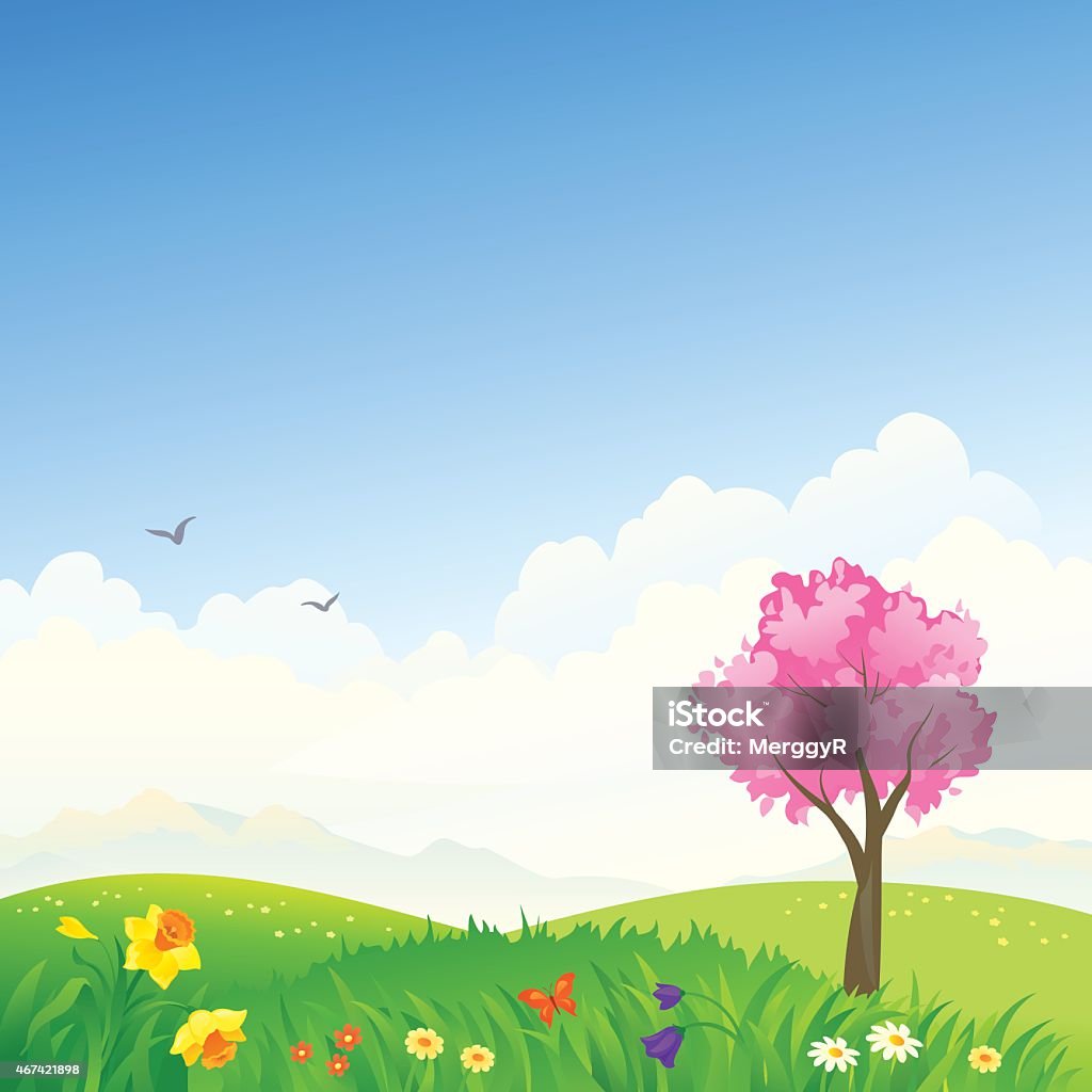 Spring Scene Describe Spring Scene Stock Illustration - Download Image Now - 2015, April ...