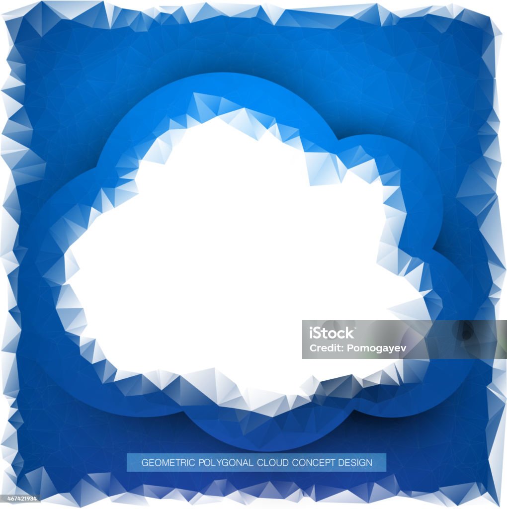 Cloud Geometry Abstract Geometric Polygonal Cloud Concept Design Stock Illustration - Download ...
