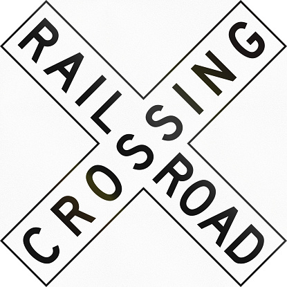 United States traffic sign: Railroad Crossing