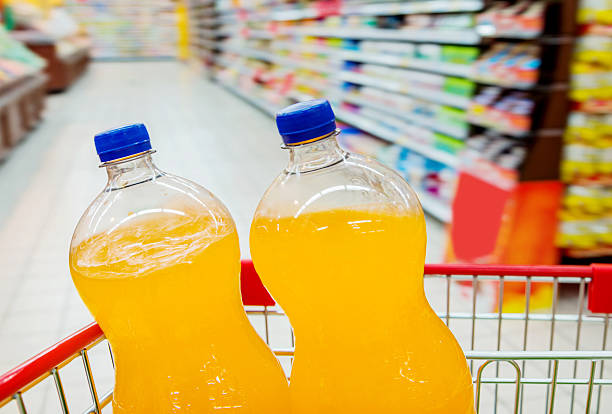 istock Grocery cart in a supermarket. 467425892