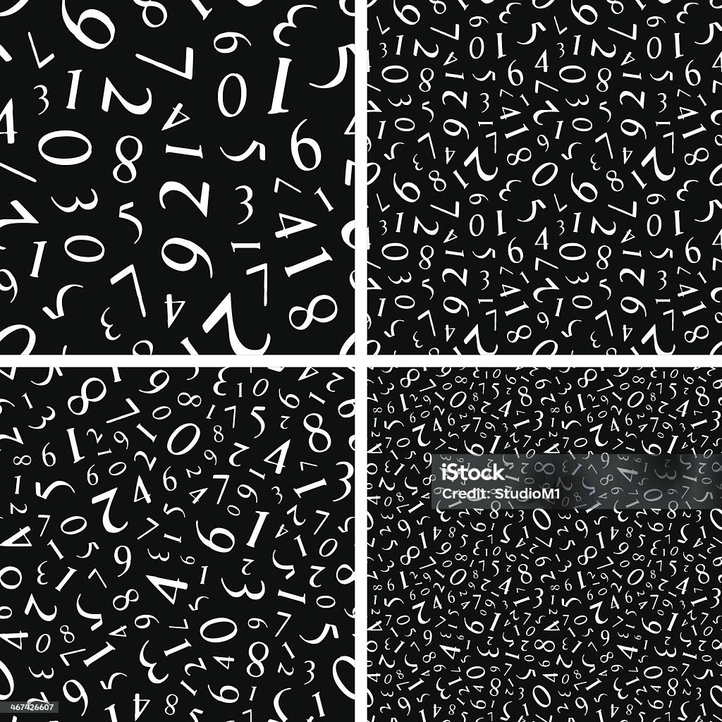 Numbers Seamless Pattern Vector Illustration Stock Illustration ...