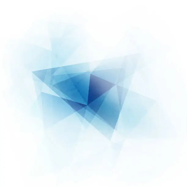 Vector illustration of Abstract blue geometric triangles background
