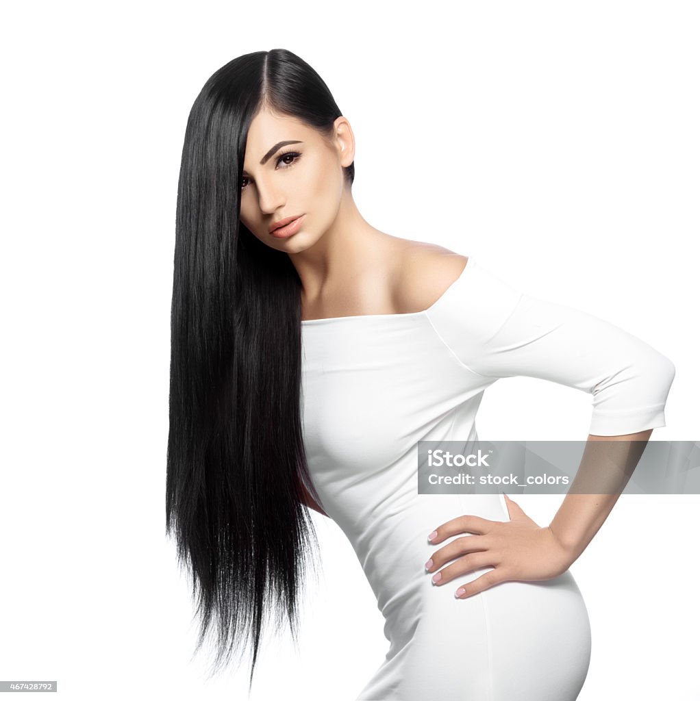 Natural And Beautiful Stock Photo - Download Image Now - Straight Hair, Black  Hair, Women - iStock
