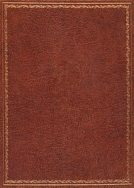 Brown leather book cover background