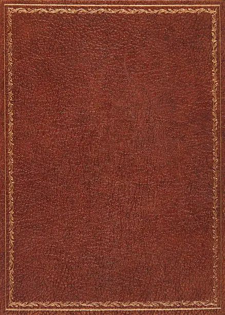 Brown leather book cover