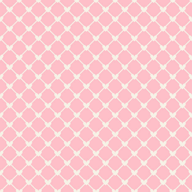 하트 모양 벡터 연속무늬 (타일 - femininity pattern female backgrounds stock illustrations