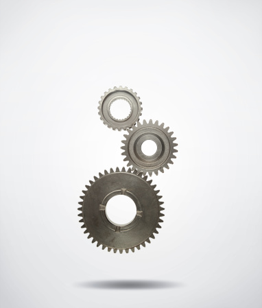 ''Gears'' isolated on white background