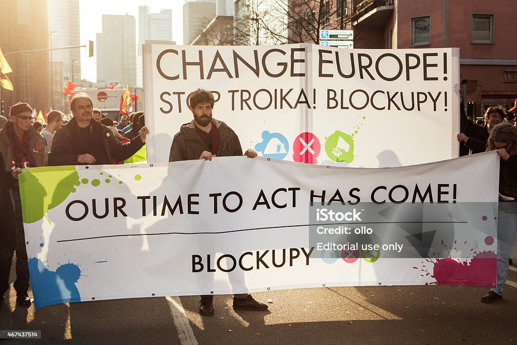 Blockupy 2015-Frankfurt, Alemania - Foto de stock de 2015 libre de derechos