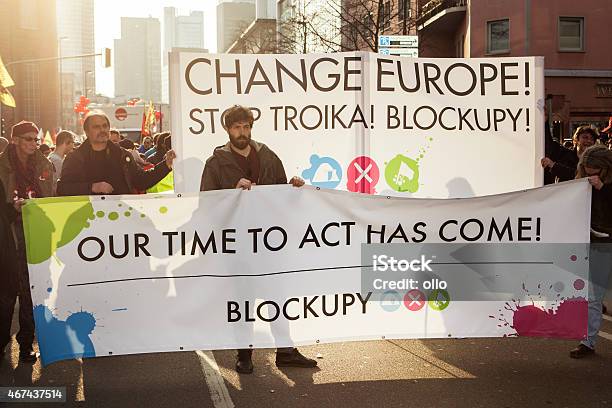 Blockupy 2015frankfurt Alemania Foto de stock y más banco de imágenes de 2015 - 2015, ATTAC, Actividad