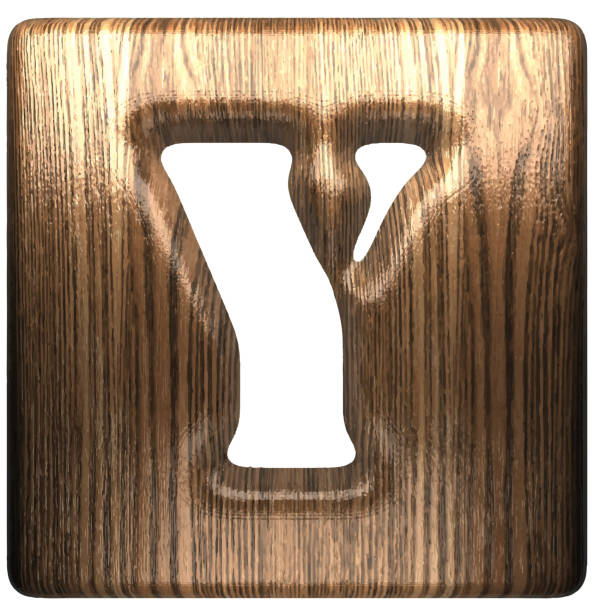 вектор деревянные рисунок д - letter y alphabet wood typescript stock illustrations