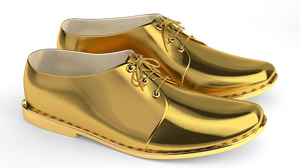 istock Gold business shoe 467439581