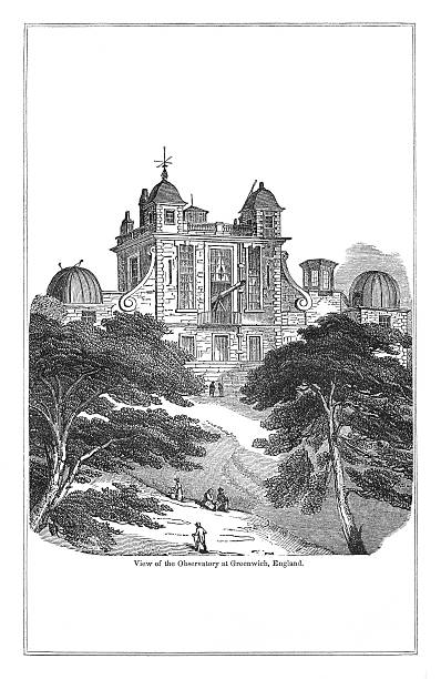 앤틱형 역사 음각/그리니치 관측소 - royal observatory stock illustrations