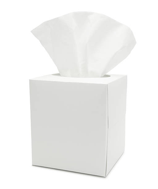 tecido branco de papel caixa (com caminho) - tissue box flu virus kleenex imagens e fotografias de stock