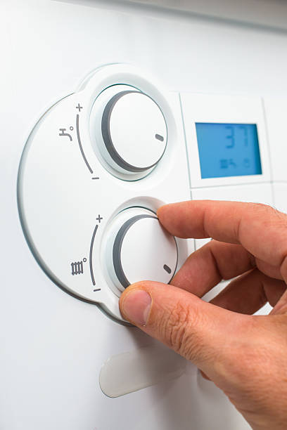 승온 보일러 - boiler gas boiler thermostat control panel 뉴스 사진 이미지