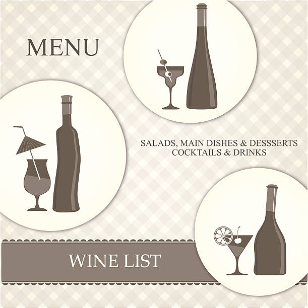 Wine list design vector art illustration